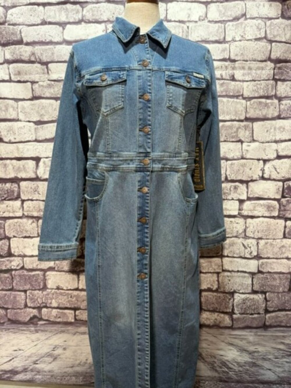 Max Studio NWT Blue Denim Maxi Dress Size XL